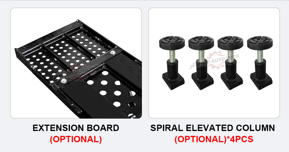 tablero de extensión y columna elevada en espiral para pocional