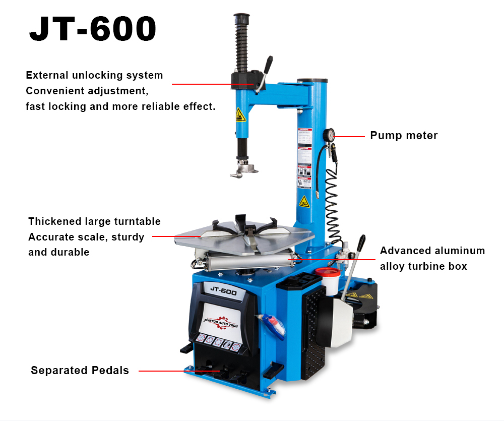 Descripción del cambiador de neumáticos JT-600.