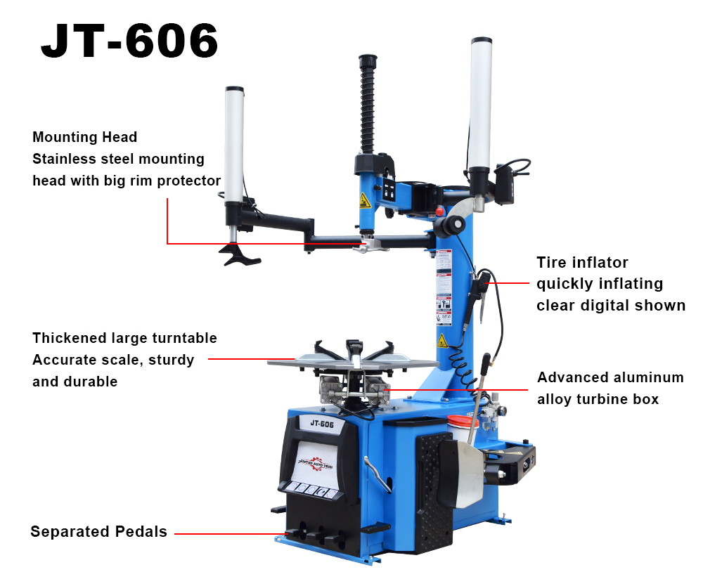 DESCRIPCIÓN DEL DESMONTADOR DE NEUMÁTICOS JT-606