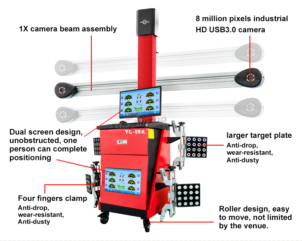 Máquina de alineación de cuatro ruedas 3d