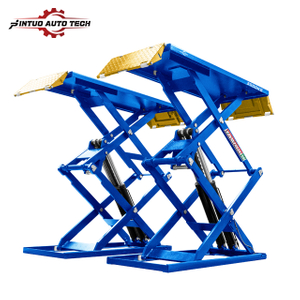 Elevadores de tijera para automóviles Jintuo ultradelgados 3t 1,85 m, instalación pequeña, automáticos y baratos, equipos automotrices