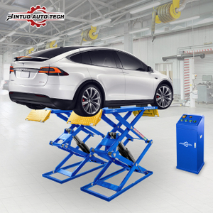 Jintuo Ultra delgado 1,85 m pequeño 3t alta calidad gran oferta sistema de liberación eléctrica elevador de tijera para coche